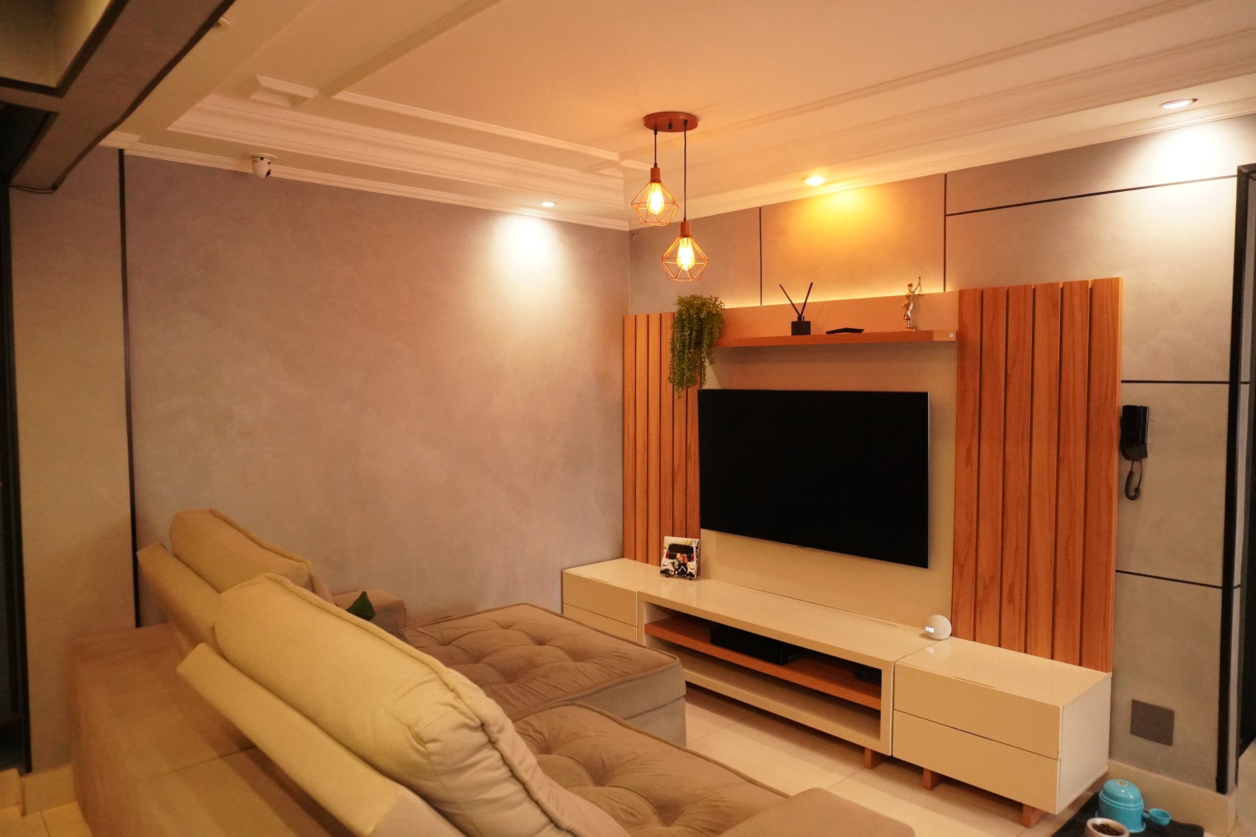Sala de apartamento de 2 dormitórios mobiliado à venda no Tatuapé
